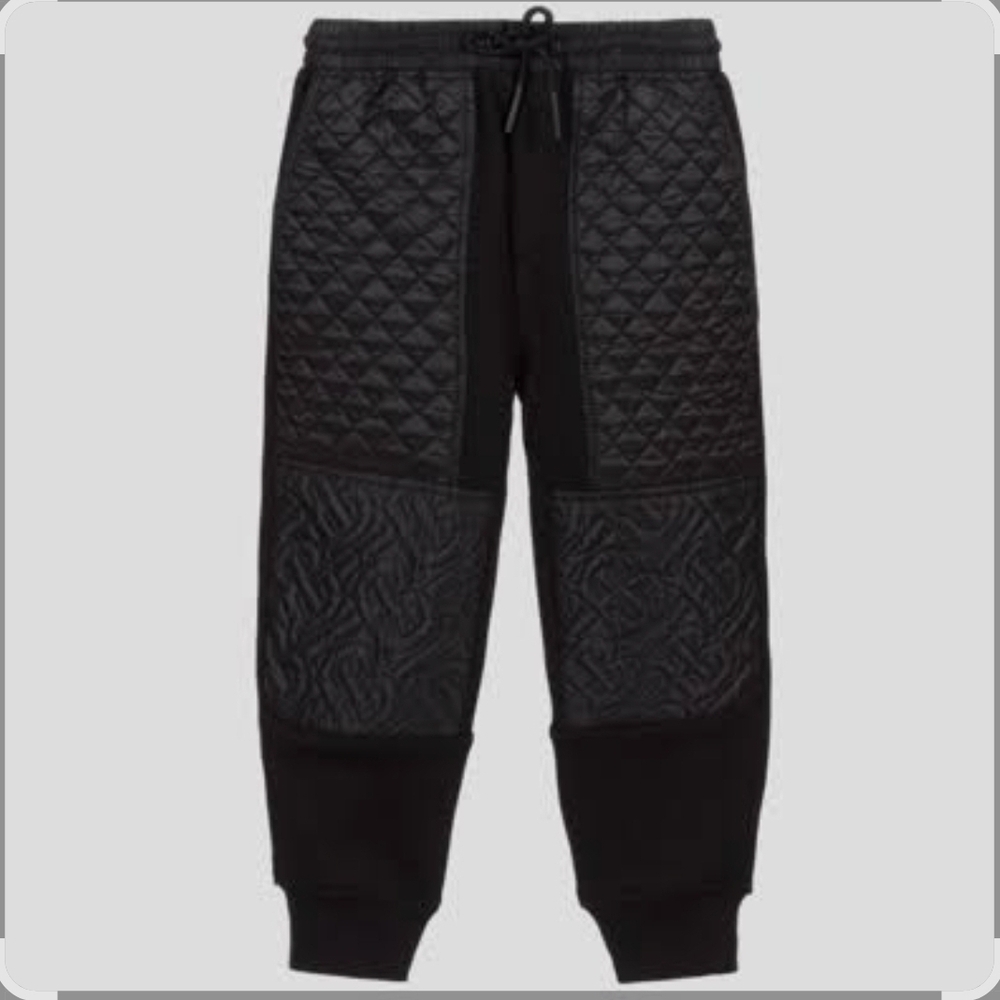 Burberry Kids Black Textured Joggers (Used)